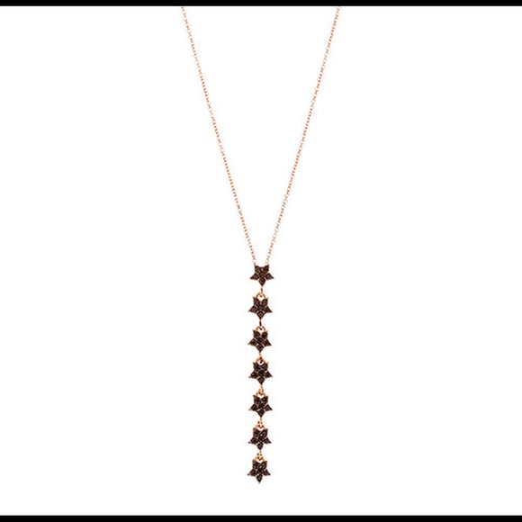 Rose Gold Strand of Jet Black Stars,Boutique-NWT - Picture 4 of 4